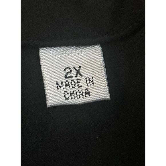 Bob Mackie Wearable Art Black Laser Cut Open Jacket 2X Plus Size - Picture 12 of 15